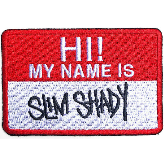 Eminem Standard Woven Patch: Slim Shady Name Badge