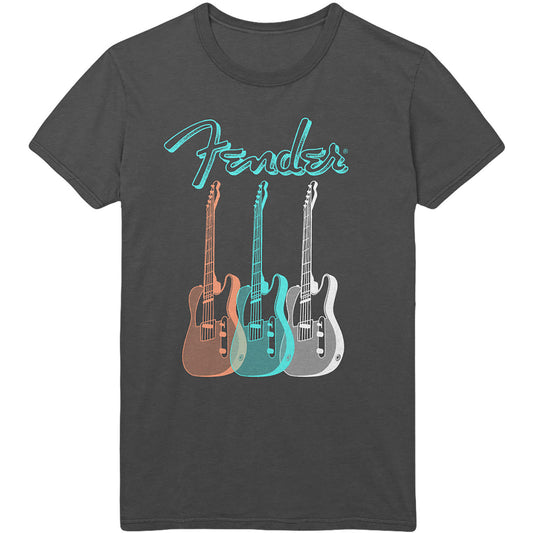 Fender T-Shirt: Triple Guitar
