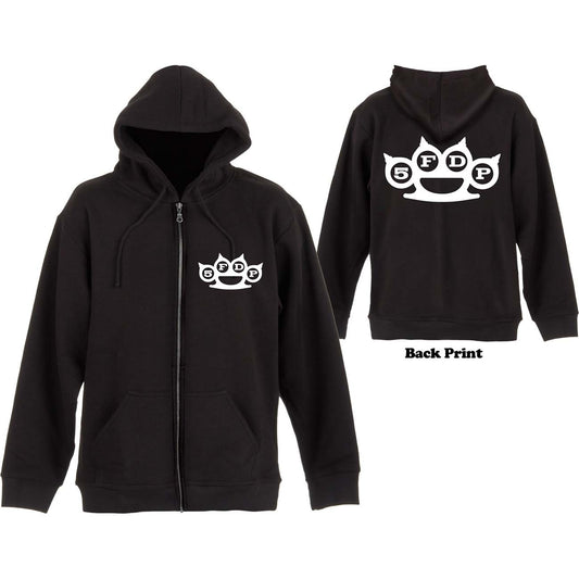 Five Finger Death Punch Zipped Hoodie: Knuckles