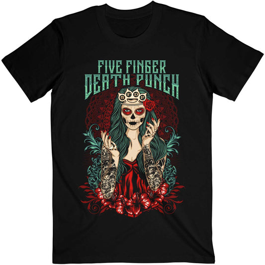 Five Finger Death Punch T-Shirt: Lady Muerta