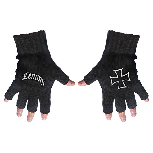 Lemmy Gloves: Logo & Iron Cross