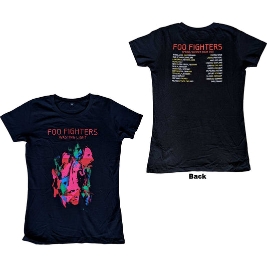 Foo Fighters Ladies T-Shirt: Wasting Light 2011 European Tour