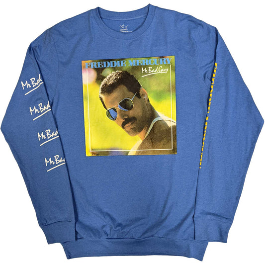 Freddie Mercury Long Sleeve T-Shirt: Mr Bad Guy