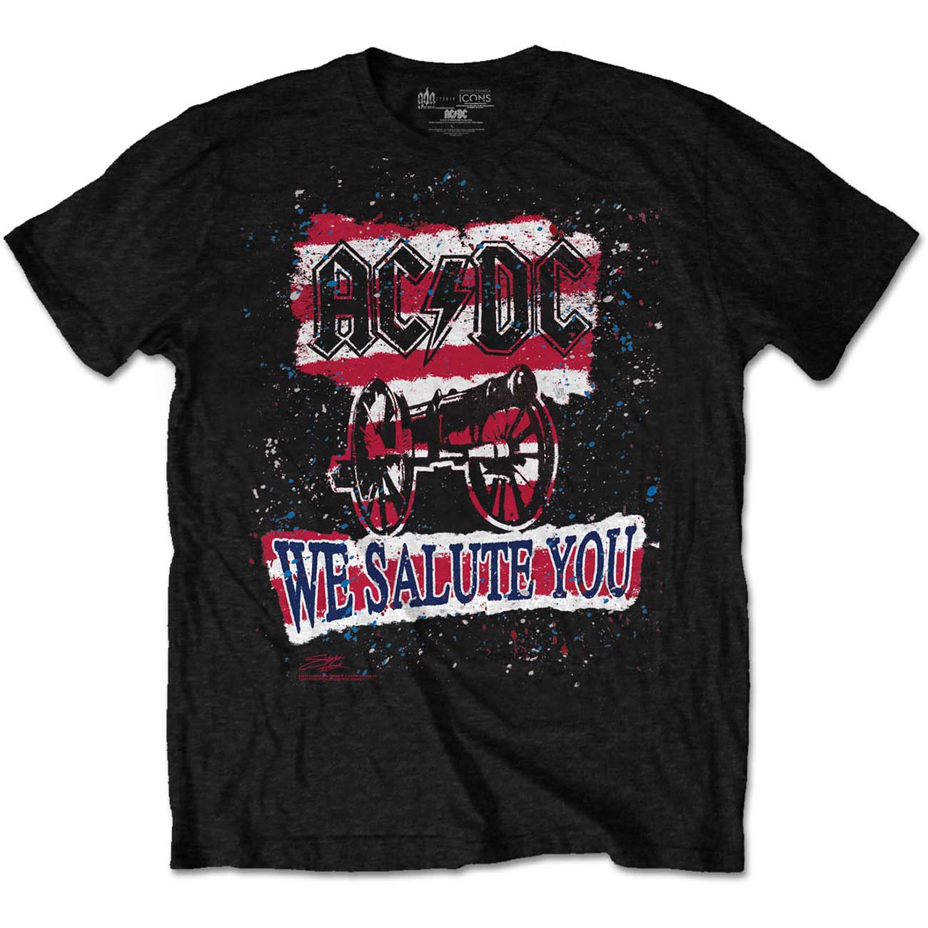 AC/DC T-Shirt: We Salute You Stripe