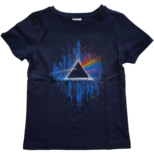 Pink Floyd T-Shirt: Dark Side of The Moon Blue Splatter