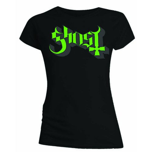 Ghost Ladies T-Shirt: Green/Grey Keyline Logo