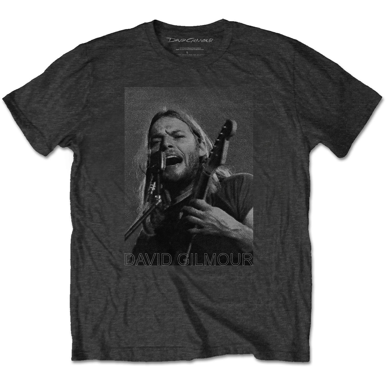 David Gilmour T-Shirt: On Microphone Half-tone
