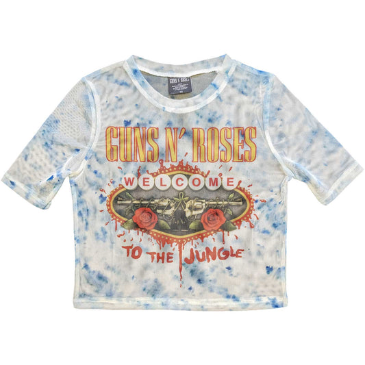 Guns N' Roses Ladies Crop Top: Welcome To The Jungle LV