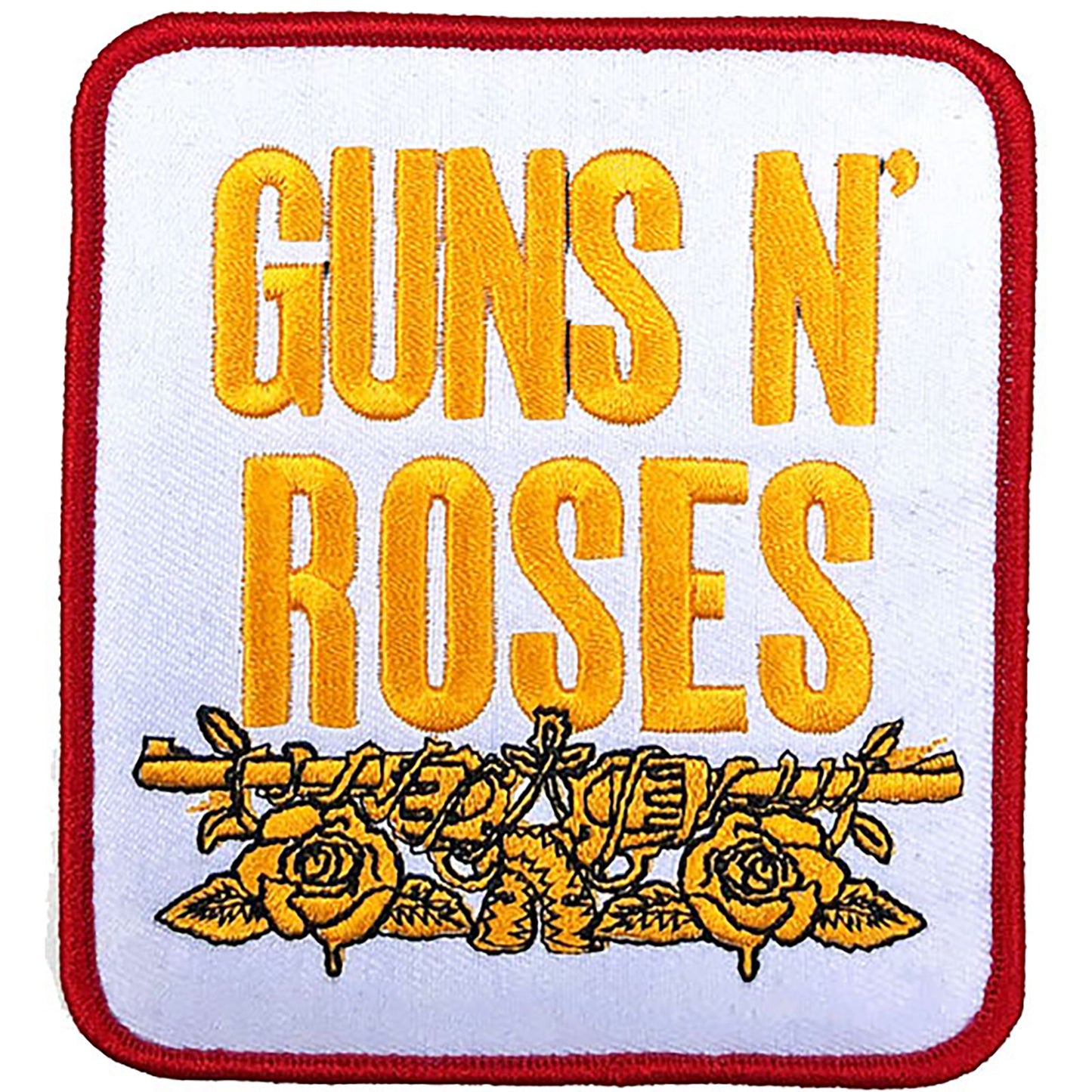 Guns N' Roses Standard Woven Patch: Stacked White