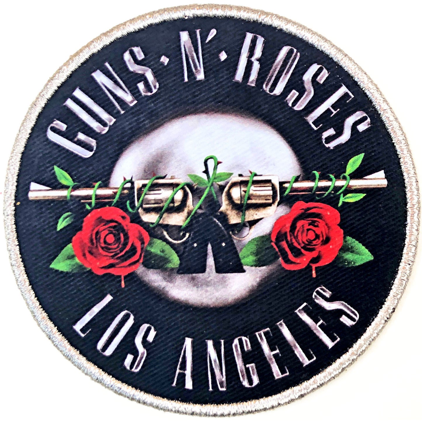 Guns N' Roses Standard Printed Patch: Los Angeles Silver