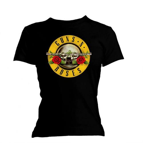 Guns N' Roses Ladies T-Shirt: Classic Bullet Logo