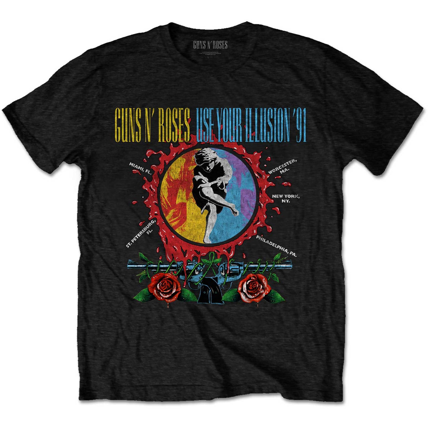 Guns N' Roses T-Shirt: Use Your Illusion Circle Splat