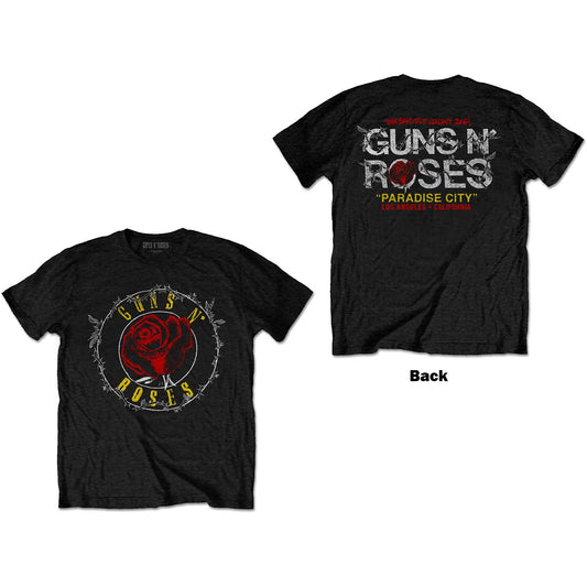 Guns N' Roses T-Shirt: Rose Circle Paradise City