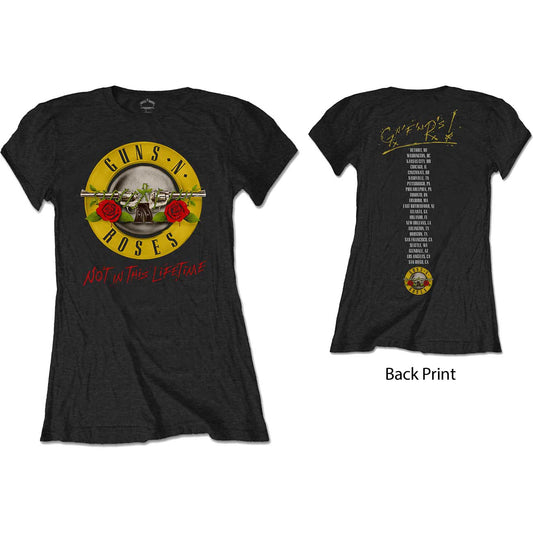 Guns N' Roses Ladies T-Shirt: Not In This Lifetime Tour