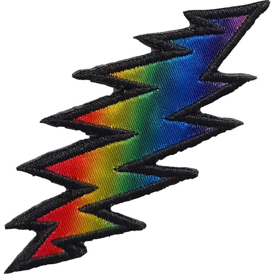 Grateful Dead Standard Woven Patch: Lightning Rainbow