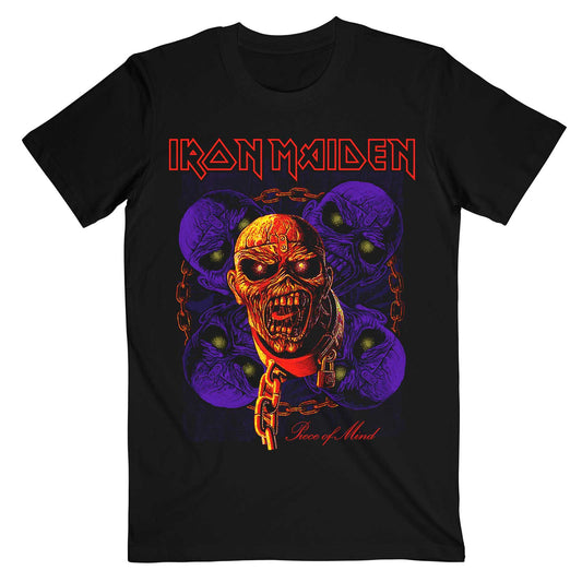 Iron Maiden T-Shirt: Piece of Mind Multi Head Eddie