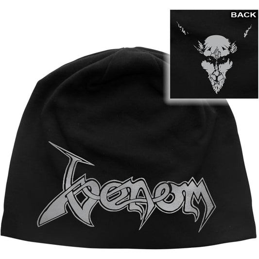 Venom Beanie Hat: Black Metal