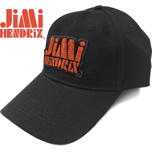 Jimi Hendrix Baseball Cap: Orange Stencil Logo