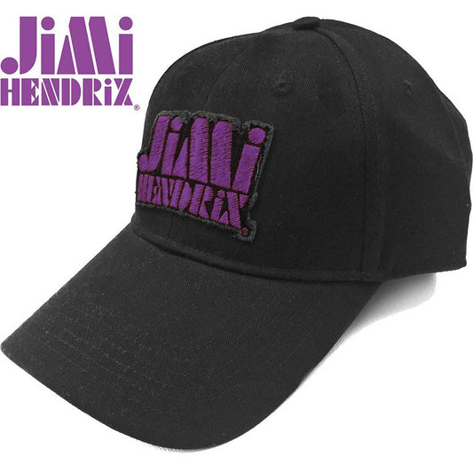 Jimi Hendrix Baseball Cap: Purple Stencil Logo
