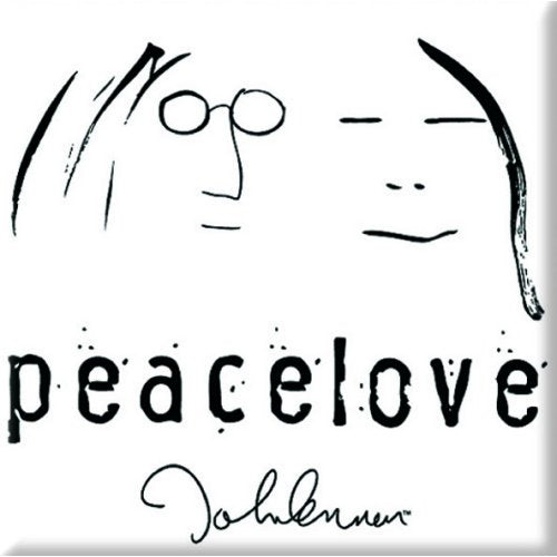John Lennon Magnet: Peace & Love
