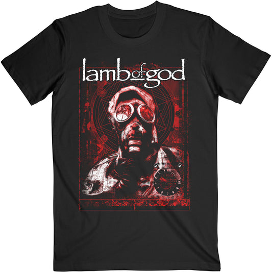 Lamb Of God T-Shirt: Gas Masks Waves
