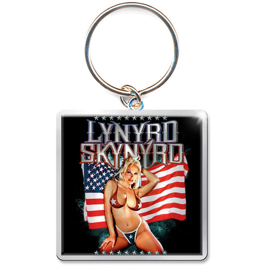 Lynyrd Skynyrd Keychain: American Flag