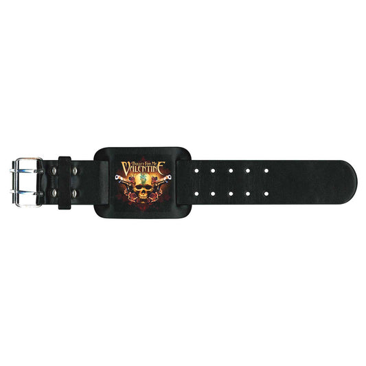Bullet For My Valentine Leather Wrist Strap: Two Pistols