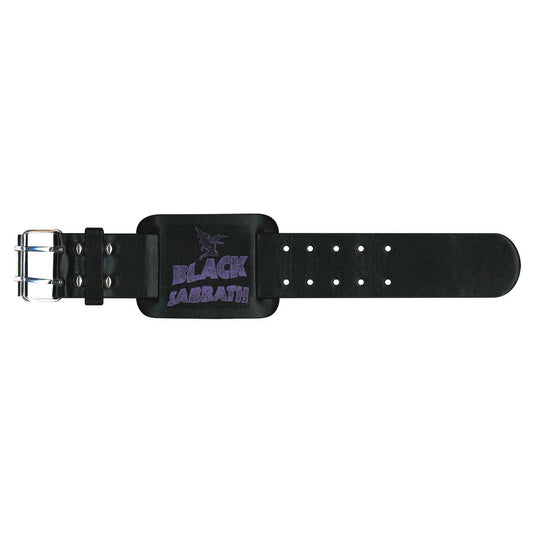 Black Sabbath Leather Wrist Strap: Logo & Creature
