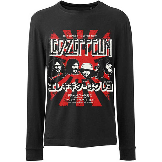 Led Zeppelin Long Sleeve T-Shirt: Japanese Burst