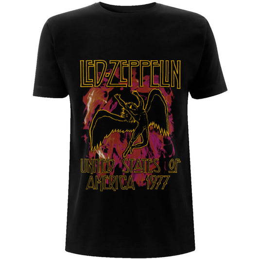 Led Zeppelin T-Shirt: Black Flames