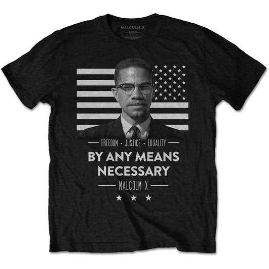 Malcolm X T-Shirt: By Any Means Necessary