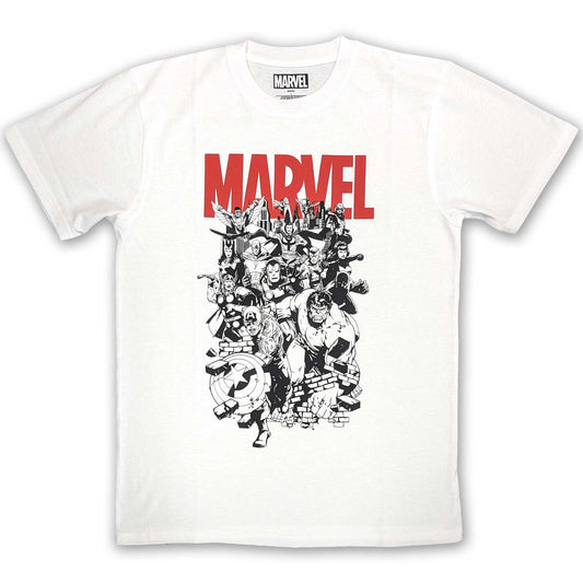 Marvel Comics T-Shirt: Black & White Characters