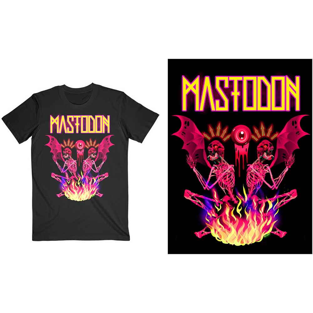 Mastodon T-Shirt: Double Brimstone Neon