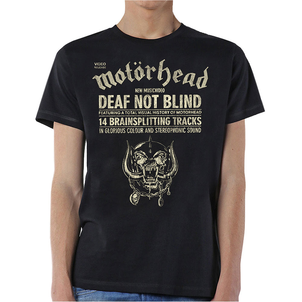 Motorhead T-Shirt: Deaf Not Blind