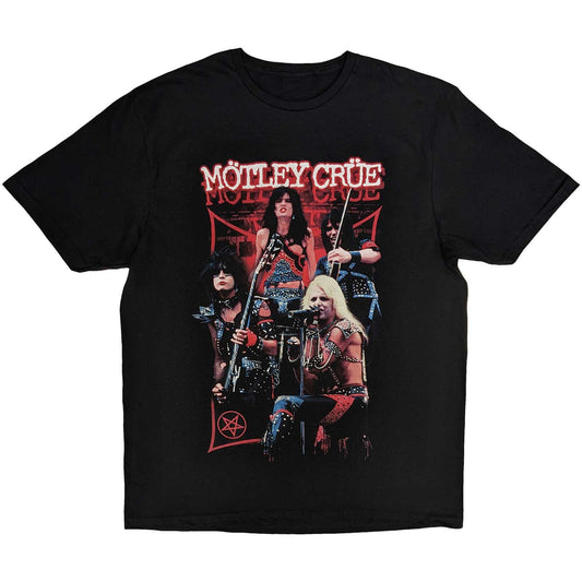 Motley Crue T-Shirt: Live Montage Red