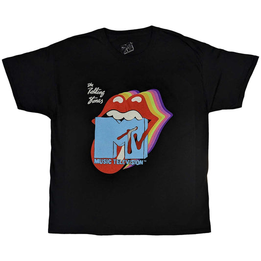 MTV T-Shirt: Rolling Stones Rainbow Shadow Tongue