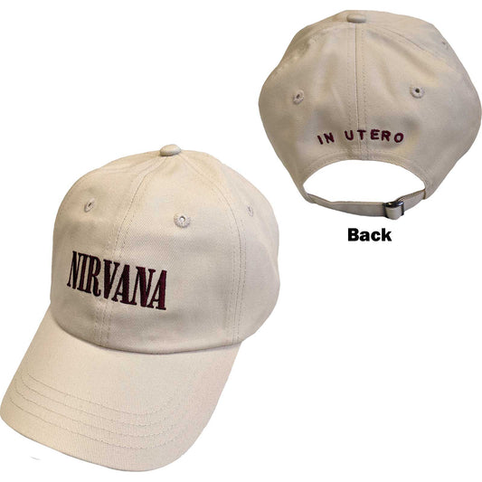 Nirvana Baseball Cap: Text Logo in Utero
