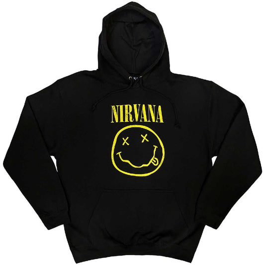Nirvana Pullover Hoodie: Yellow Happy Face