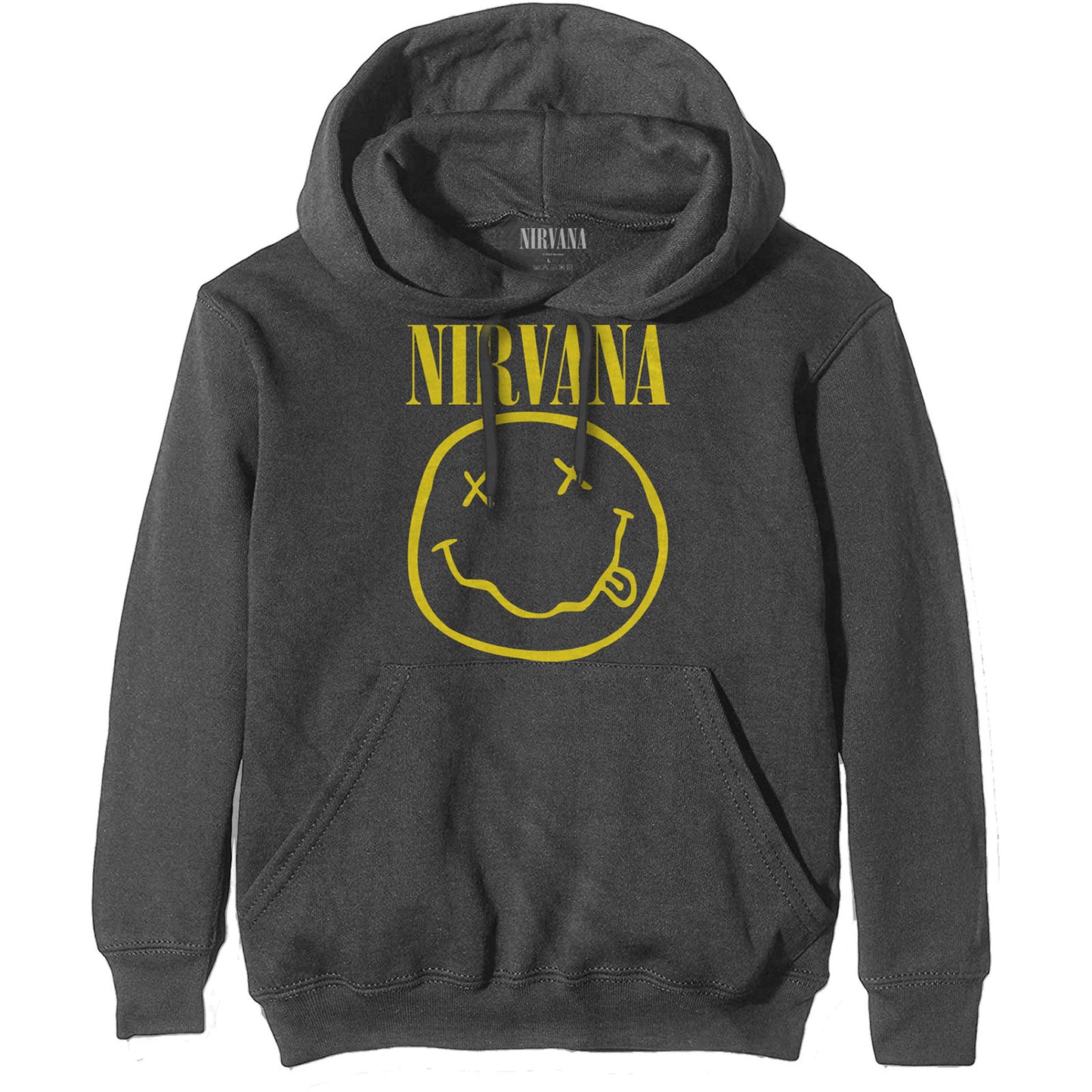 Nirvana Pullover Hoodie: Yellow Happy Face