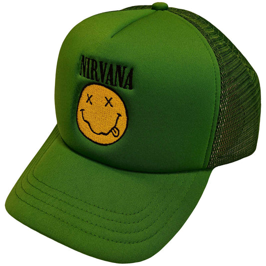 Nirvana Baseball Cap: Logo & Happy Face