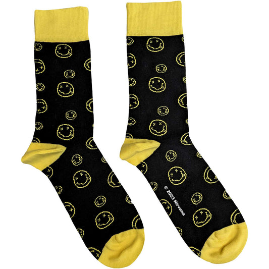 Nirvana Socks: Outline Happy Faces