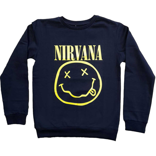 Nirvana Sweatshirt: Yellow Happy Face