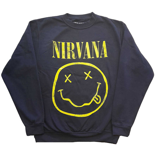Nirvana Sweatshirt: Yellow Happy Face
