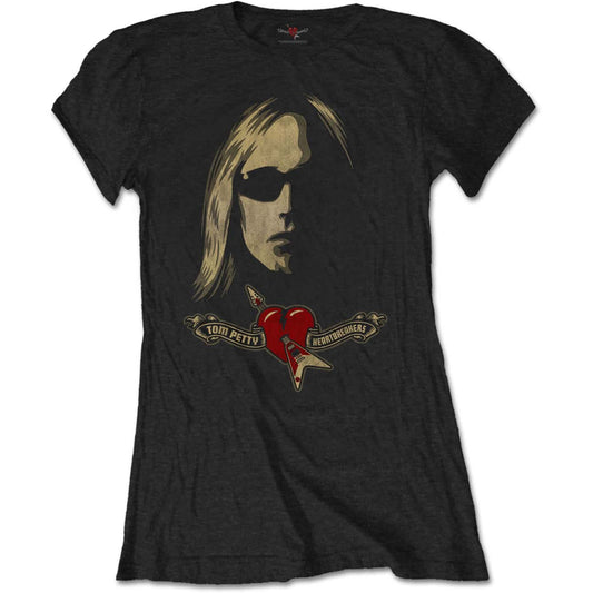 Tom Petty & The Heartbreakers Ladies T-Shirt: Shades & Logo
