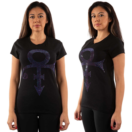 Prince Ladies T-Shirt: Purple Symbol