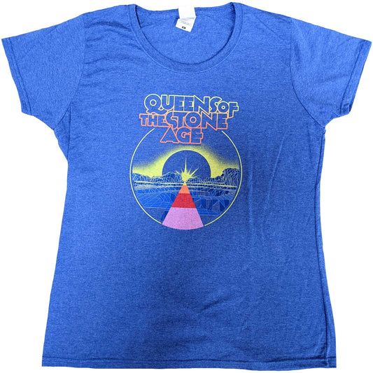Queens Of The Stone Age Ladies T-Shirt: Warp Planet