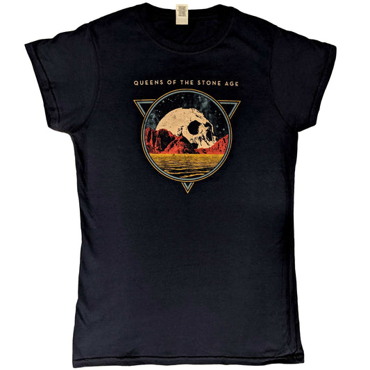 Queens Of The Stone Age Ladies T-Shirt: Skull Lady