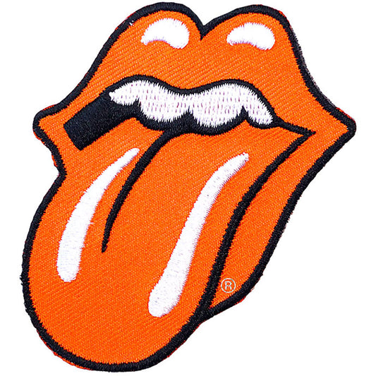 The Rolling Stones Standard Woven Patch: Classic Tongue Orange