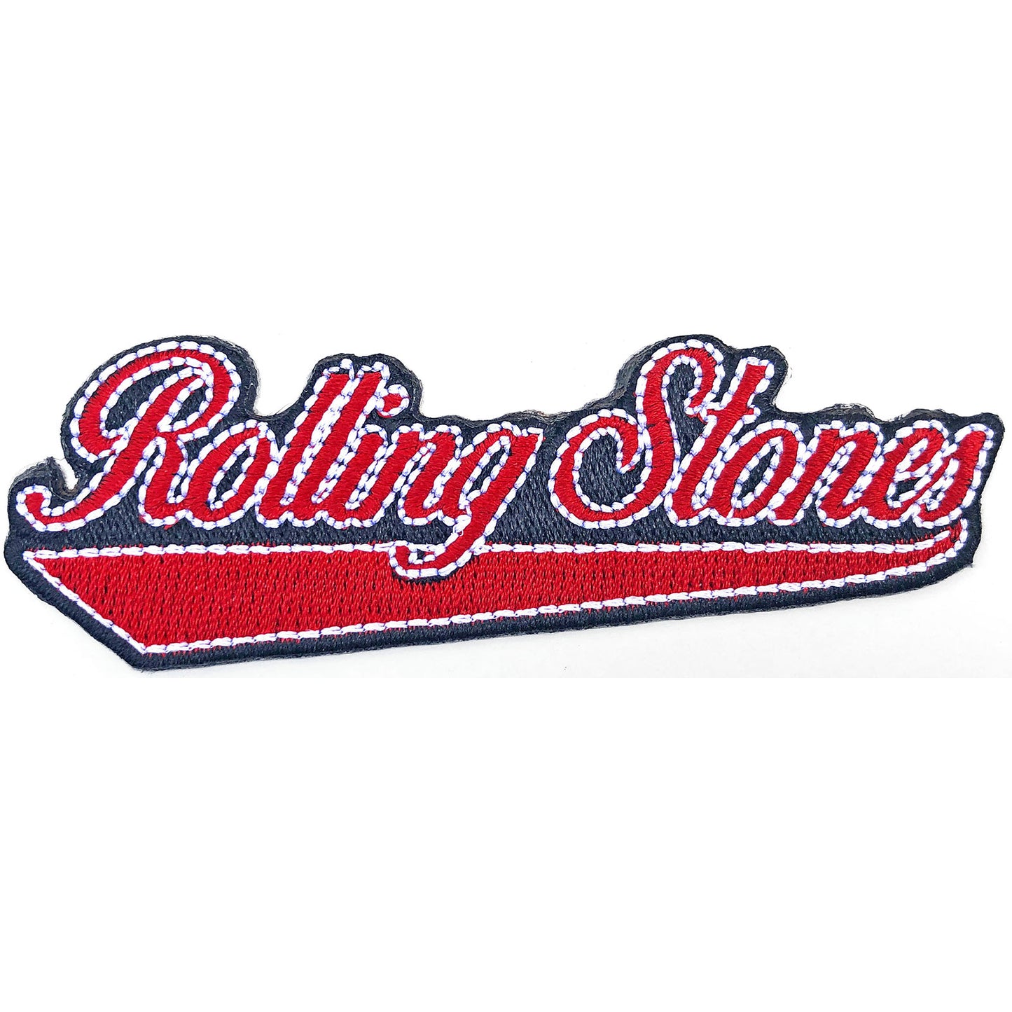 The Rolling Stones Standard Woven Patch: Baseball Script