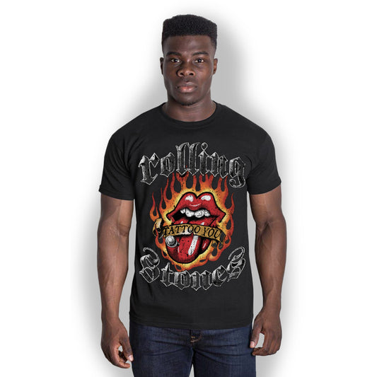 The Rolling Stones T-Shirt: Flaming Tattoo Tongue